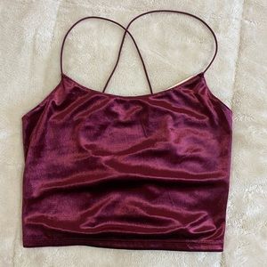 Velvet Criss-Cross Cami